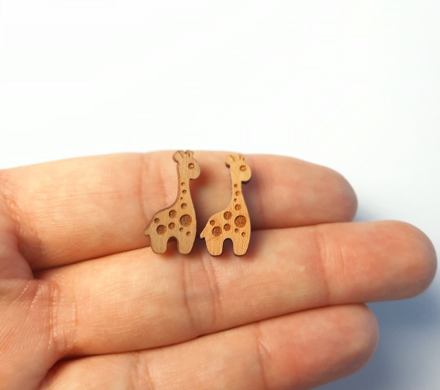 Ohrstecker Giraffen Afrika ethno Holz Ohrringe Stecker