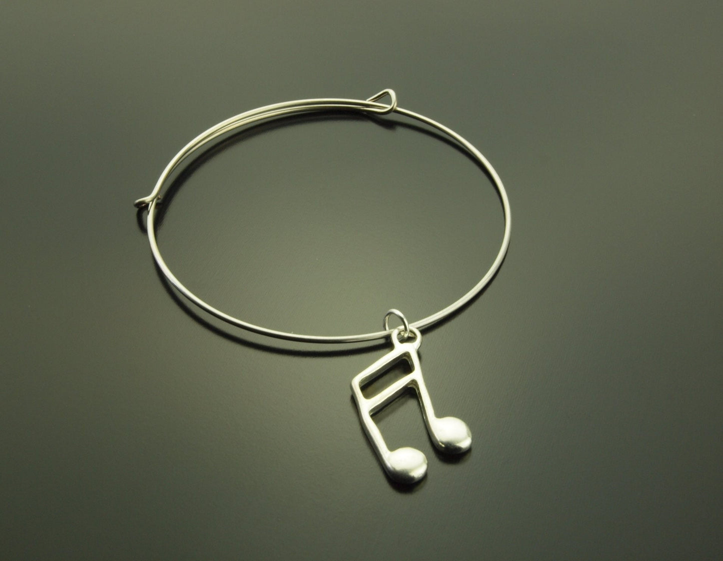 Armreifen Kette Anhänger Note silbern Bettelkette Musik Musiknote Notenschlüssel nach Wahl