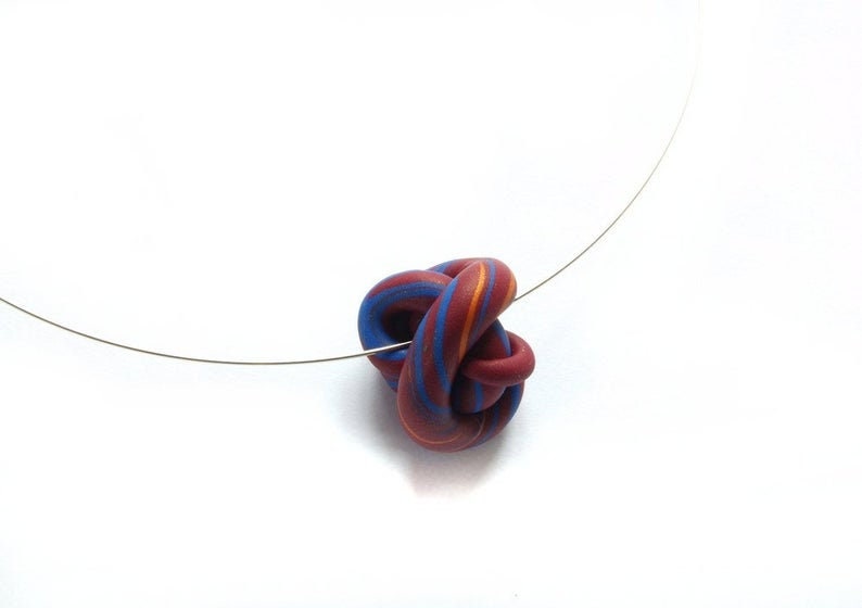 Kette Schmuckdraht Perle rosa rot weiß Fimo Polymer Clay Anhänger nach Wahl