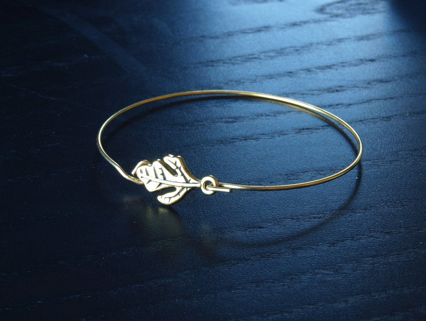 Armreif vintage Verbinder Blatt Baum Zweig golden bronze Blüte Blume