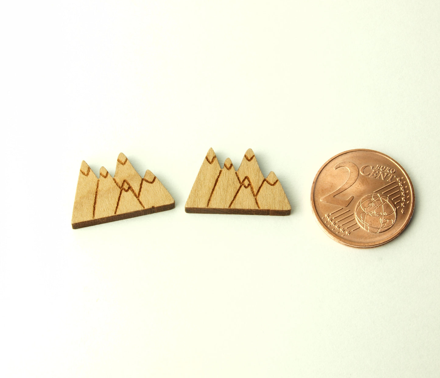 Ohrstecker Dreieck Berge Landschaft geometrisch Holz Ohrringe Stecker