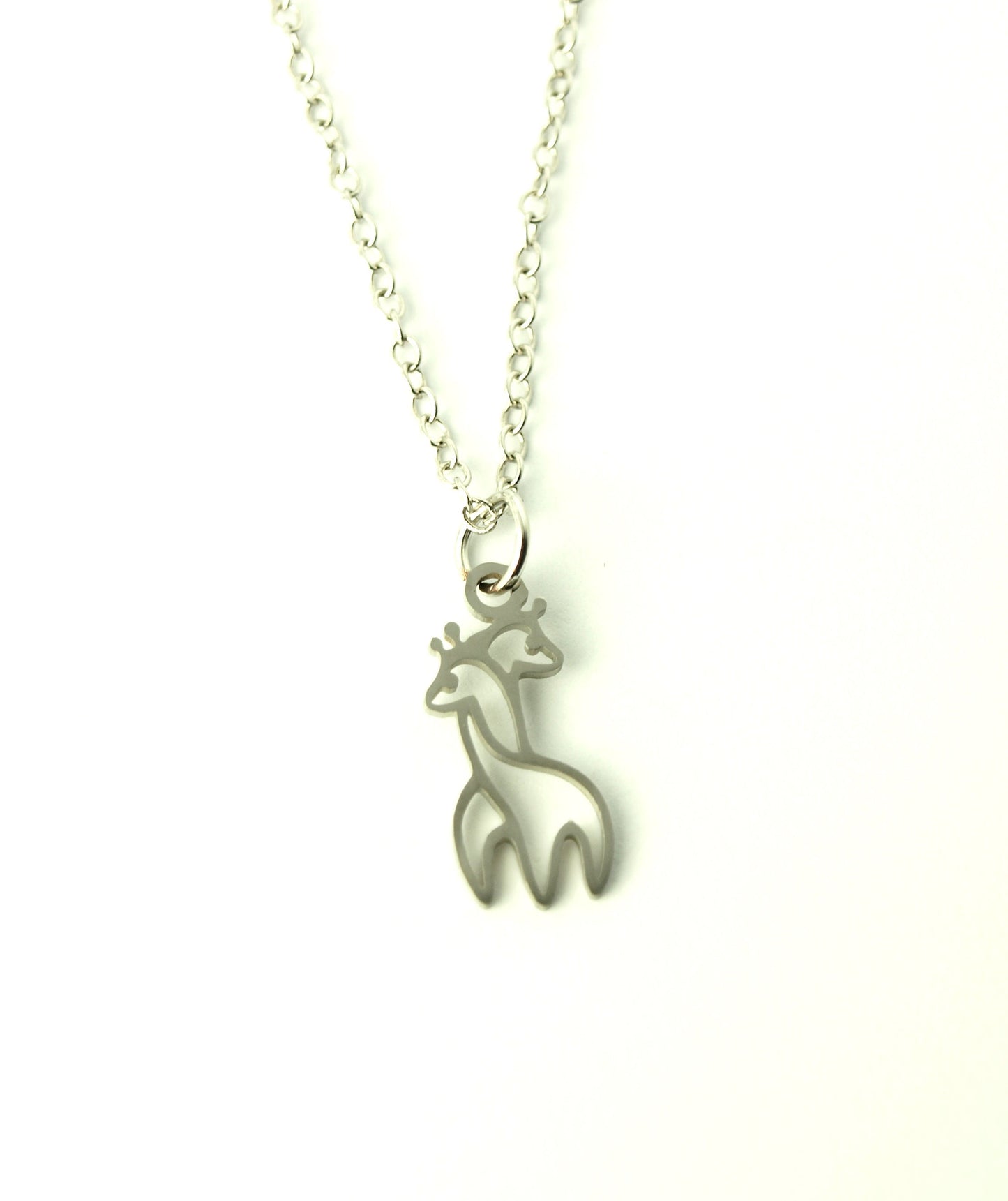 Kette Giraffen Liebe Familie Freundschaft Paar Anhänger Edelstahl silbern Afrika