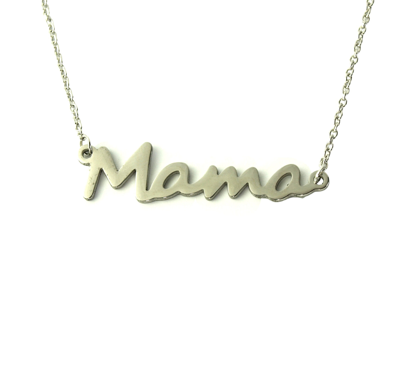 Kette Mama Edelstahl Schrift Buchstaben silbern Mutter Tochter Familie