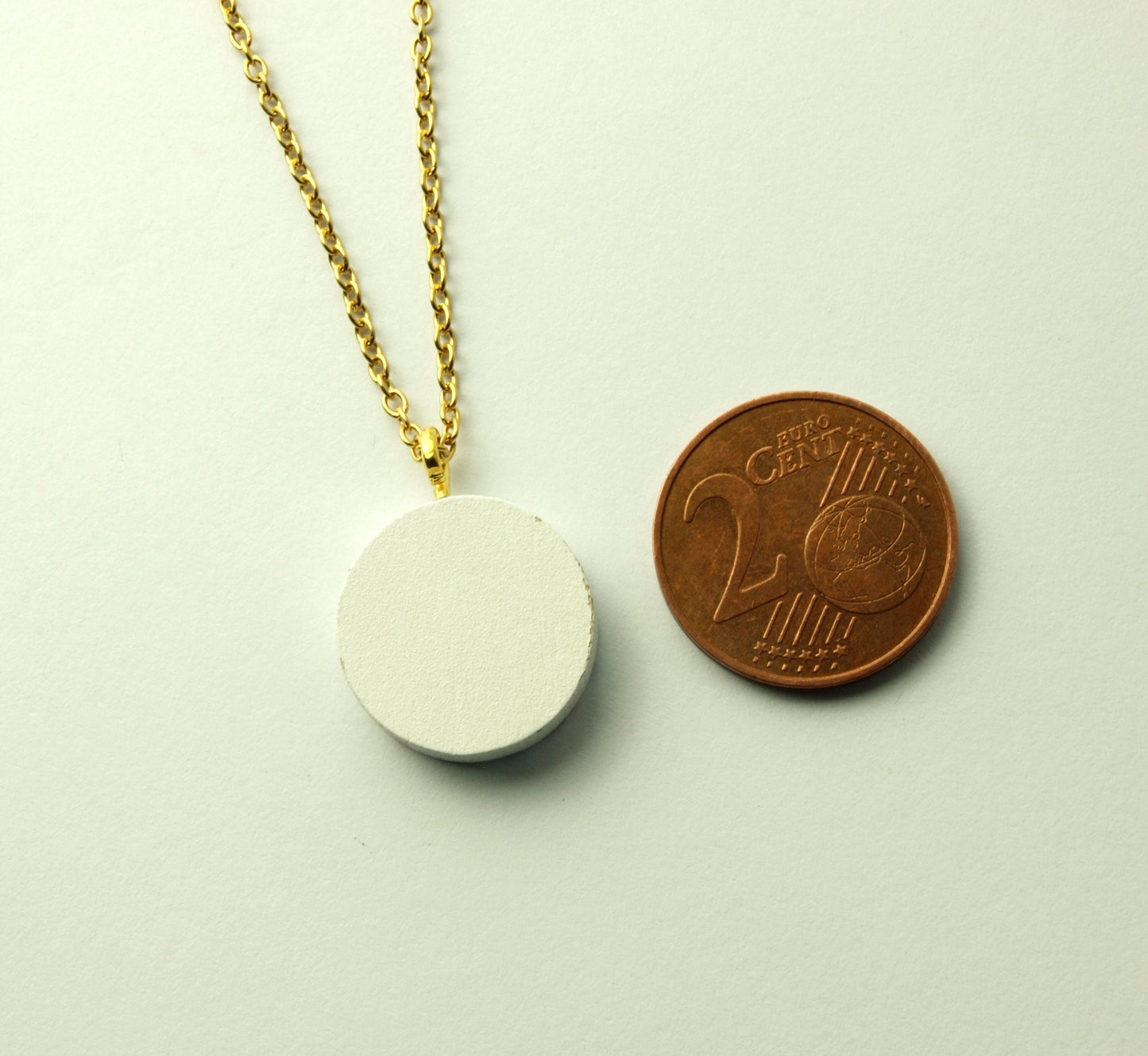 Kette Holz Dreiecke retro Muster farbig bunt Regenbogen Anhänger Edelstahl gold silber