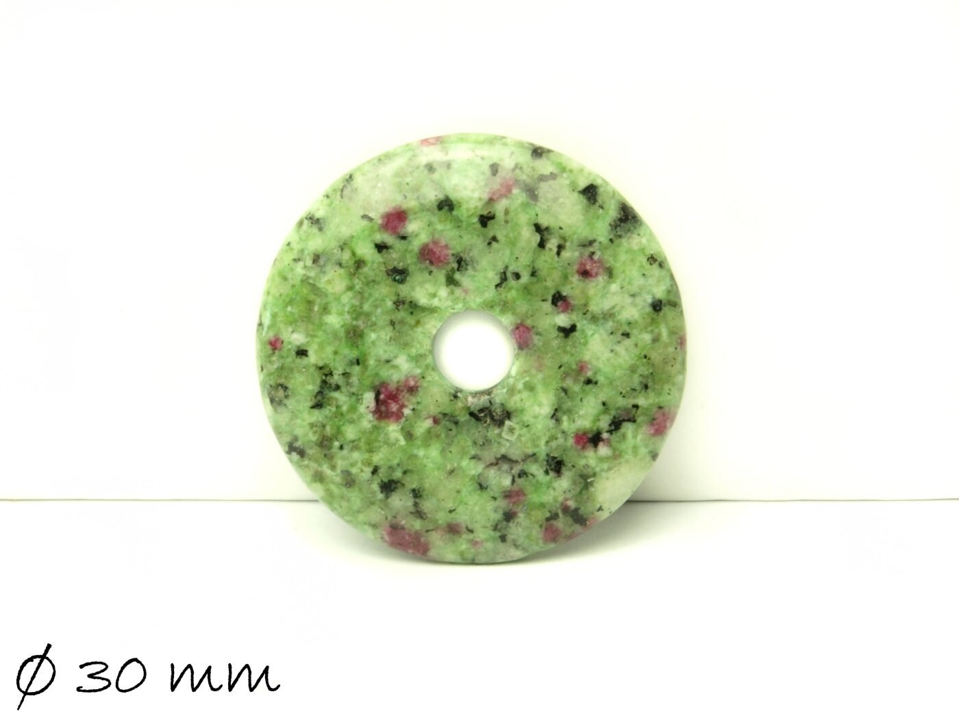 1 Stück Donut Anhänger Edelstein Fuchsit, Ø 30 mm