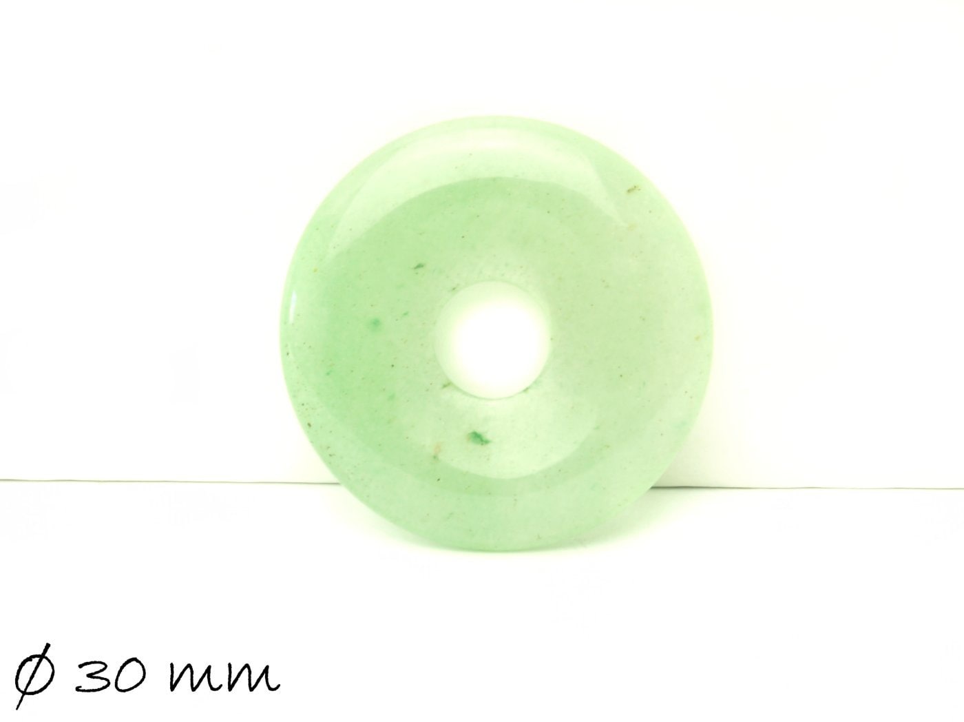 1 Stück Edelstein Donut Anhänger, Aventurin, Ø 30 mm