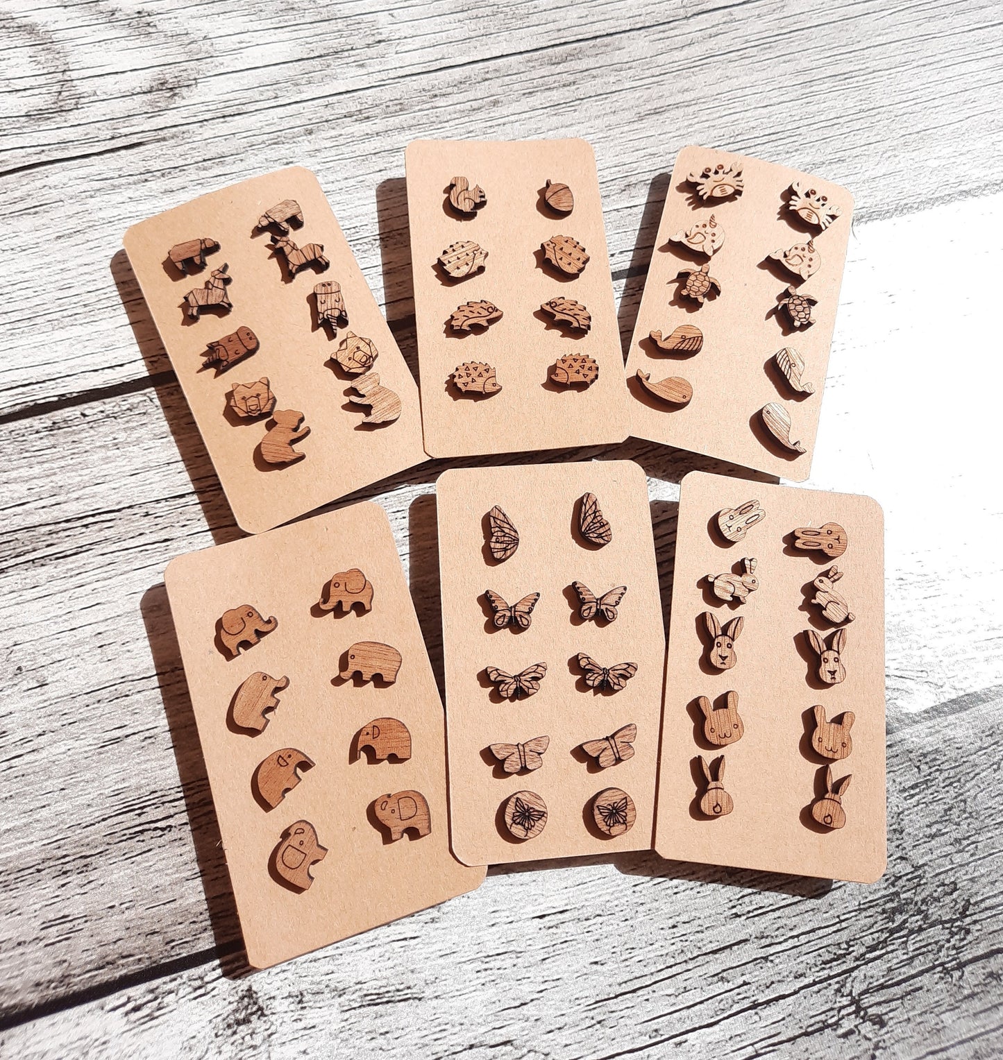 Ohrstecker Igel Holz Ohrringe Stecker