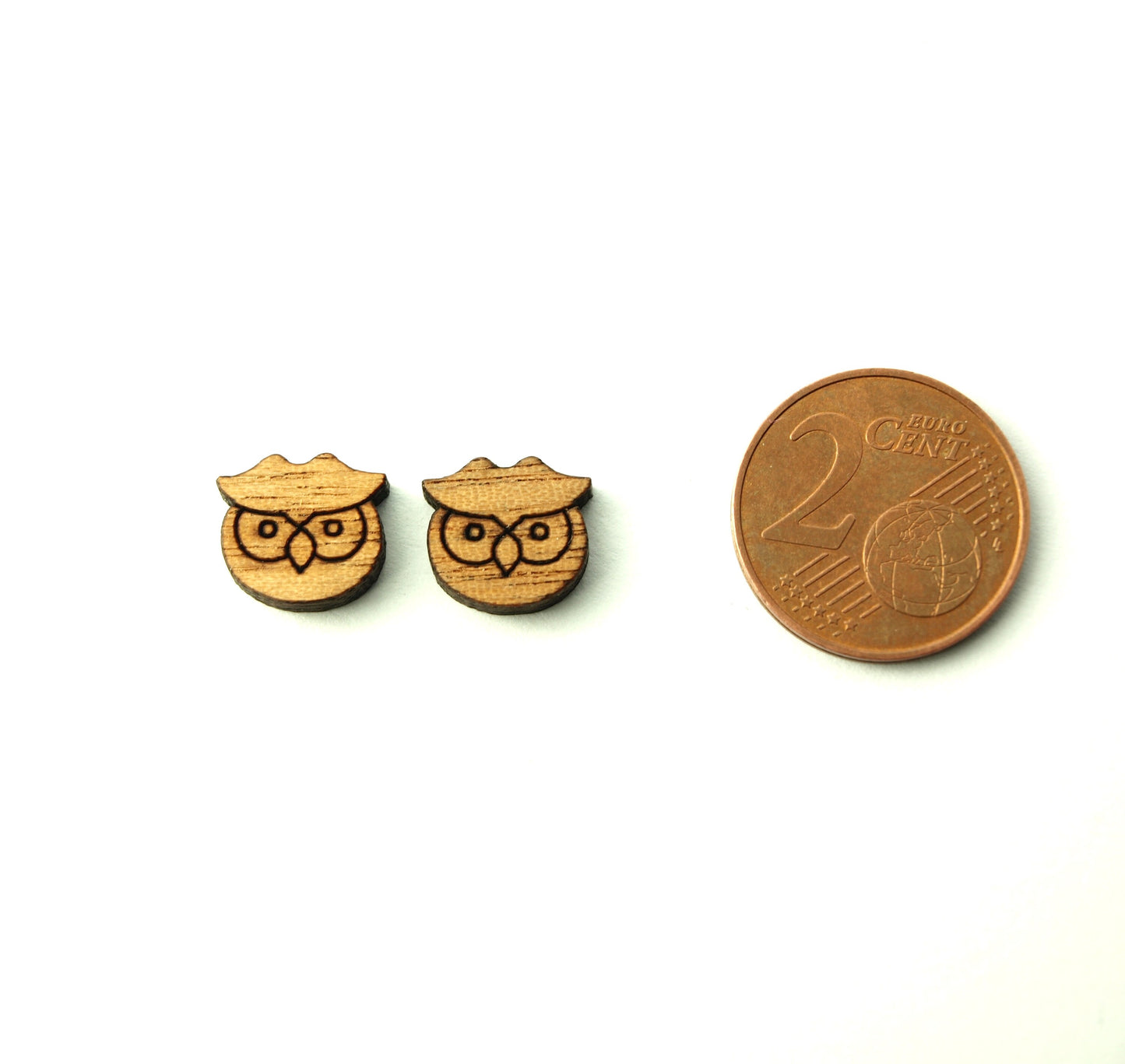 Ohrstecker Eule Vogel Uhu Holz Ohrringe Stecker nach Wahl