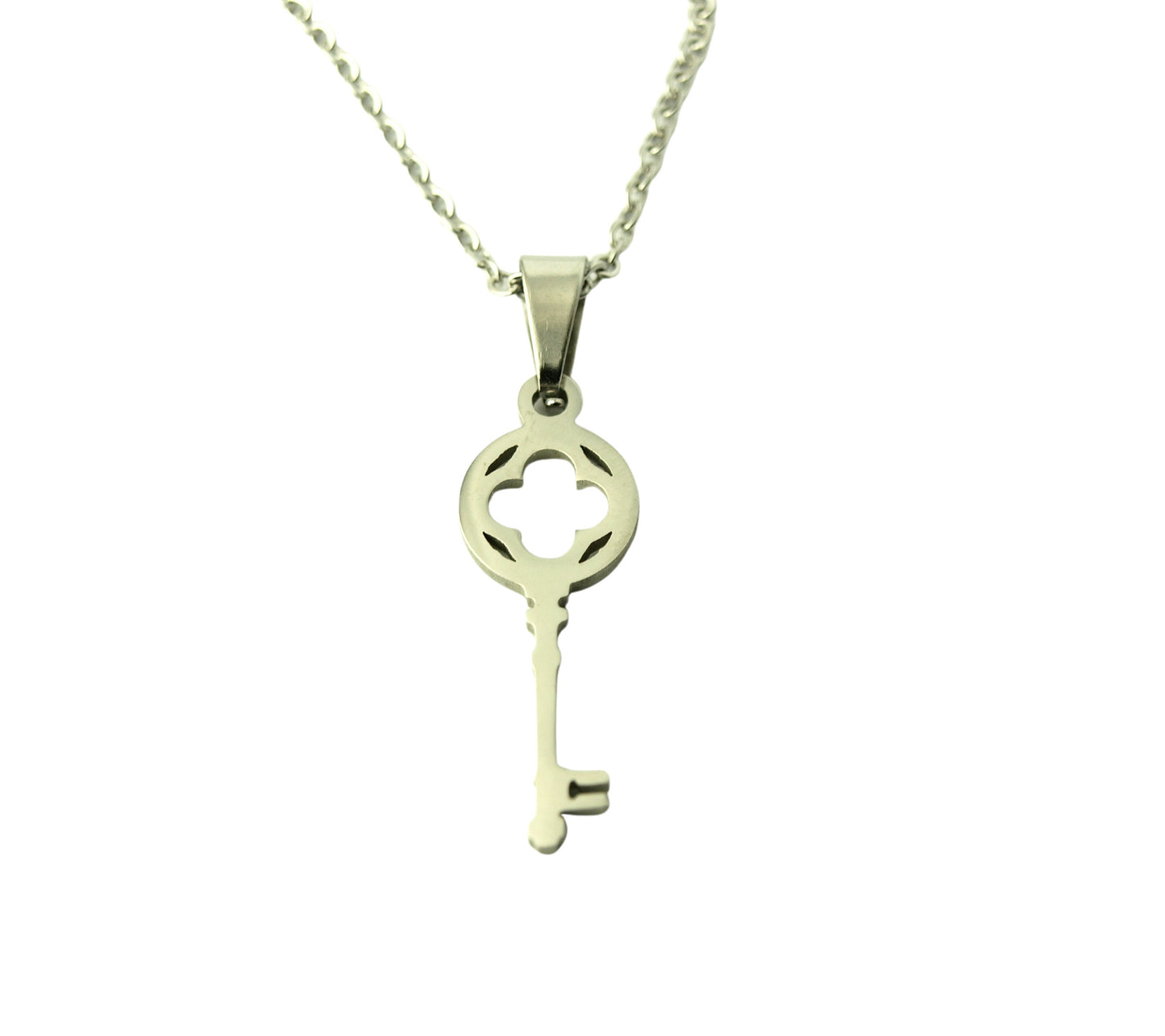 Kette Schlüssel Schloss Liebe Freundschaft Edelstahl Anhänger silbern