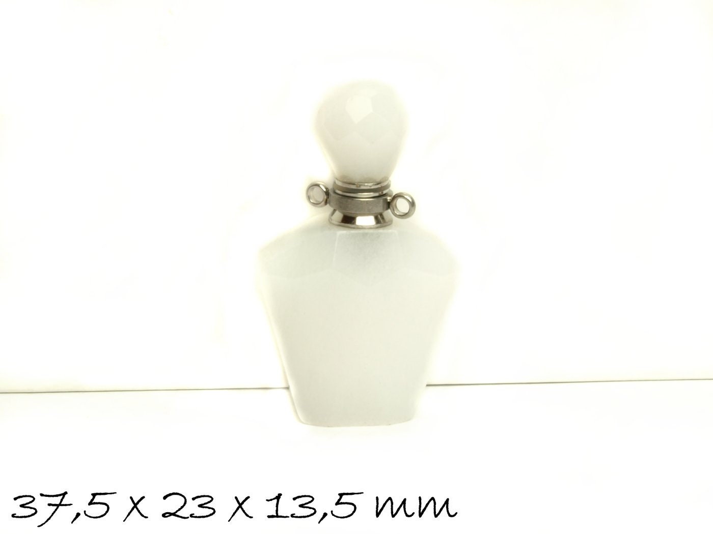1 Stück Flasche aus Jade mit Schraubverschluss, 37,5 x 23 mm