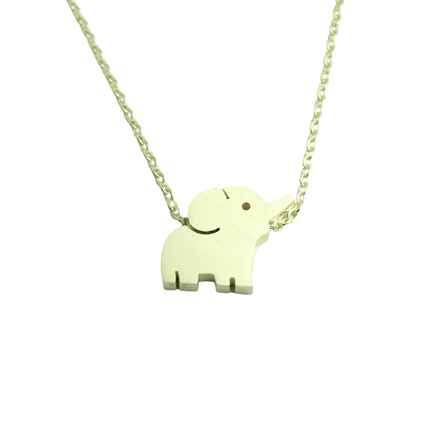 Kette kleiner Elefant Edelstahl Anhänger silbern