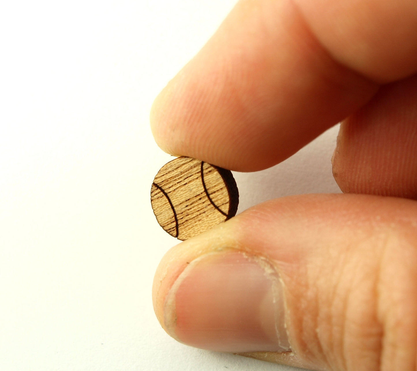 Ohrstecker Ball Tennisball Holz Ohrringe Stecker