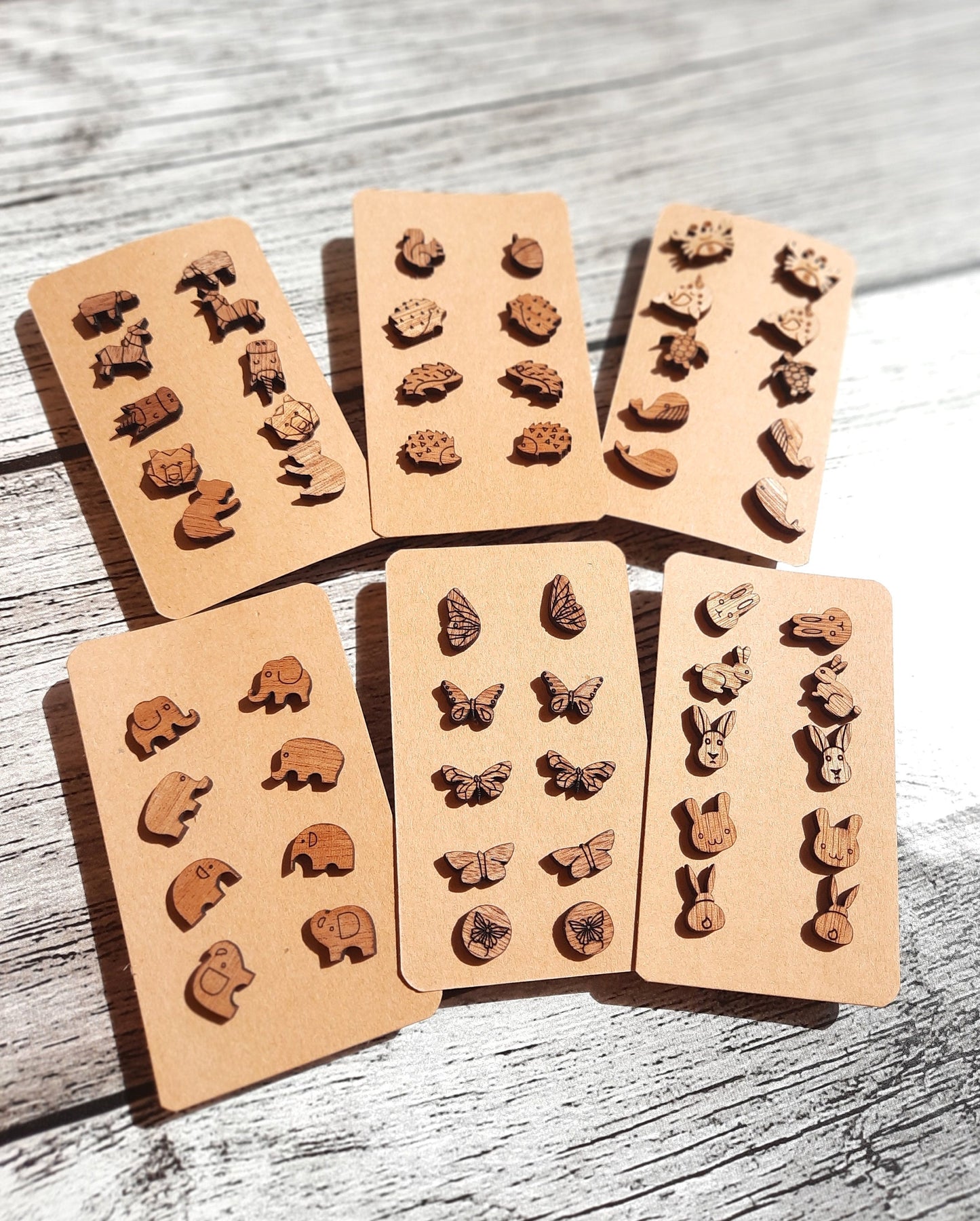 Ohrstecker Elefanten Holz Ohrringe Stecker