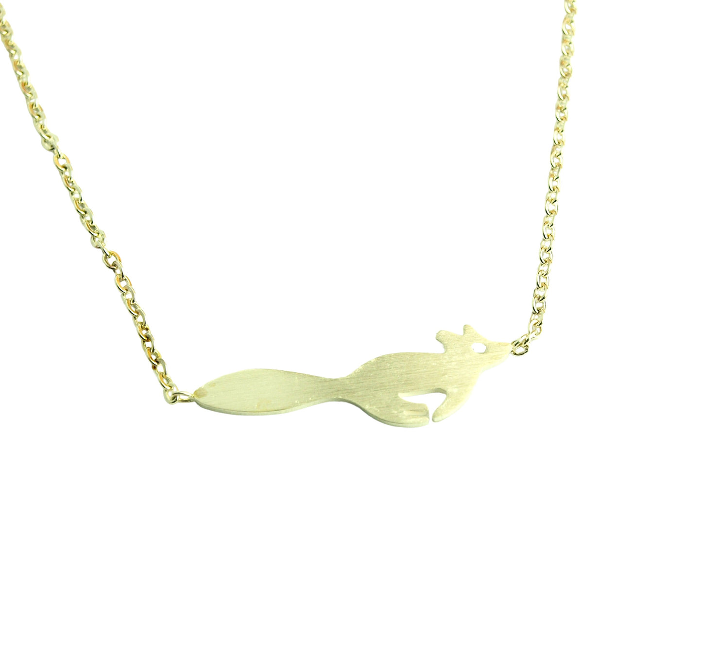 Kette Fuchs Edelstahl Anhänger silbern