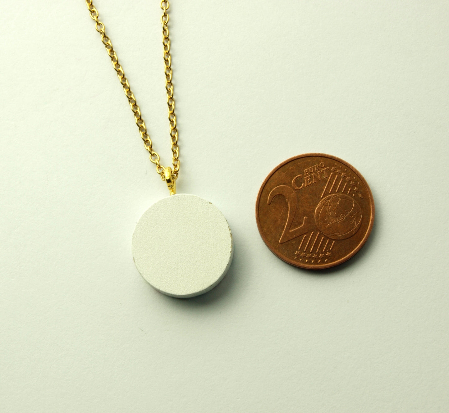 Kette Holz Dreiecke retro Muster farbig bunt blau rot Anhänger silbern golden bronze