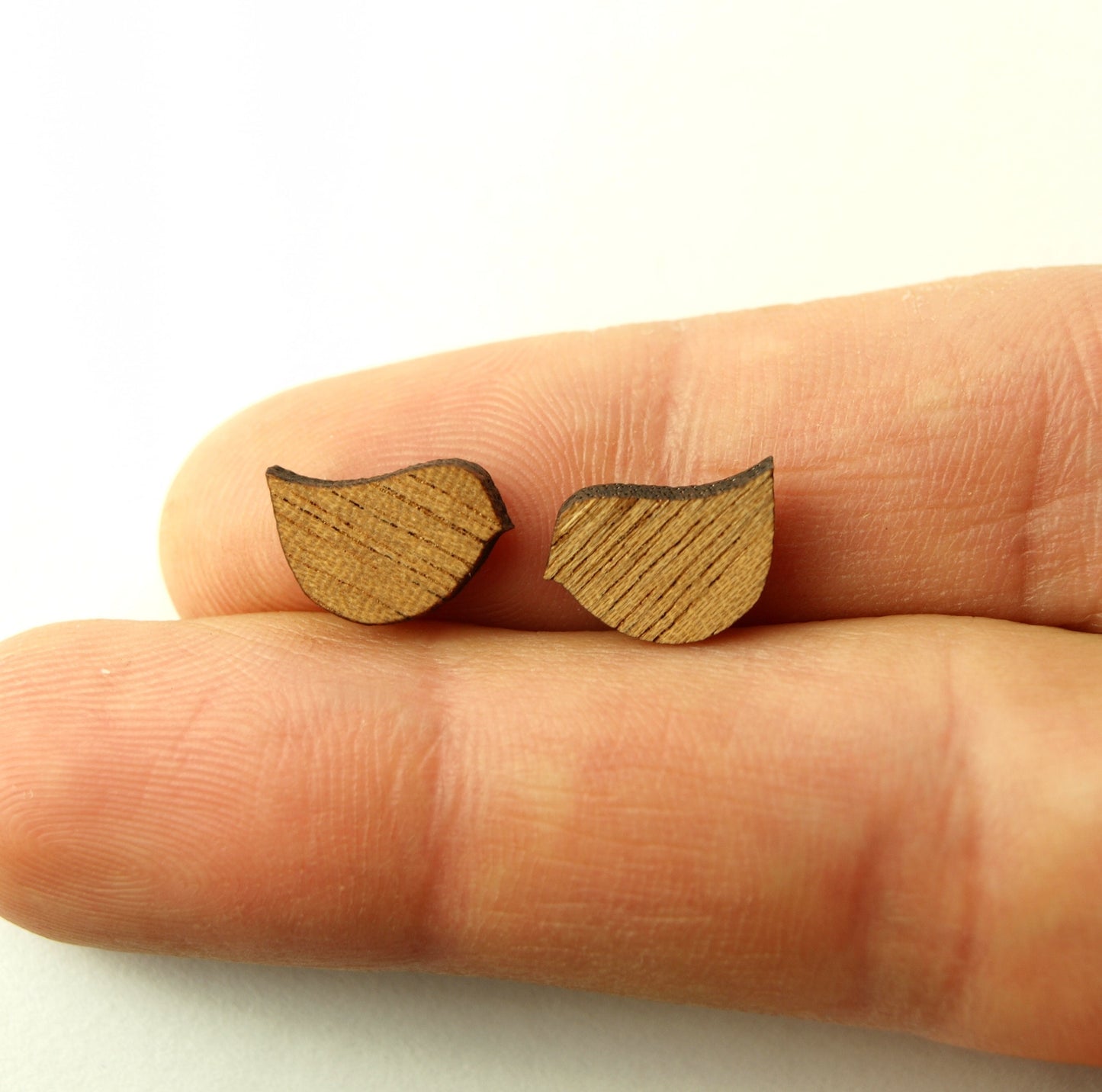 Ohrstecker Vögel Spatz Meise Holz Ohrringe Stecker nach Wahl