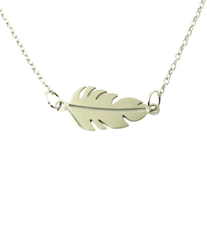 Kette Edelstahl Feder Anhänger Vogel Flügel Engel silbern