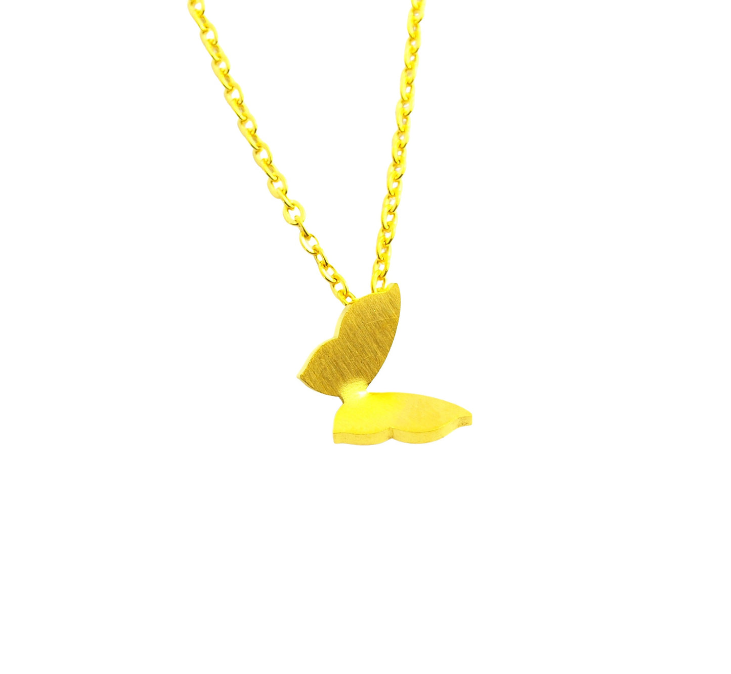 Kette Schmetterling Edelstahl Anhänger golden Butterfly