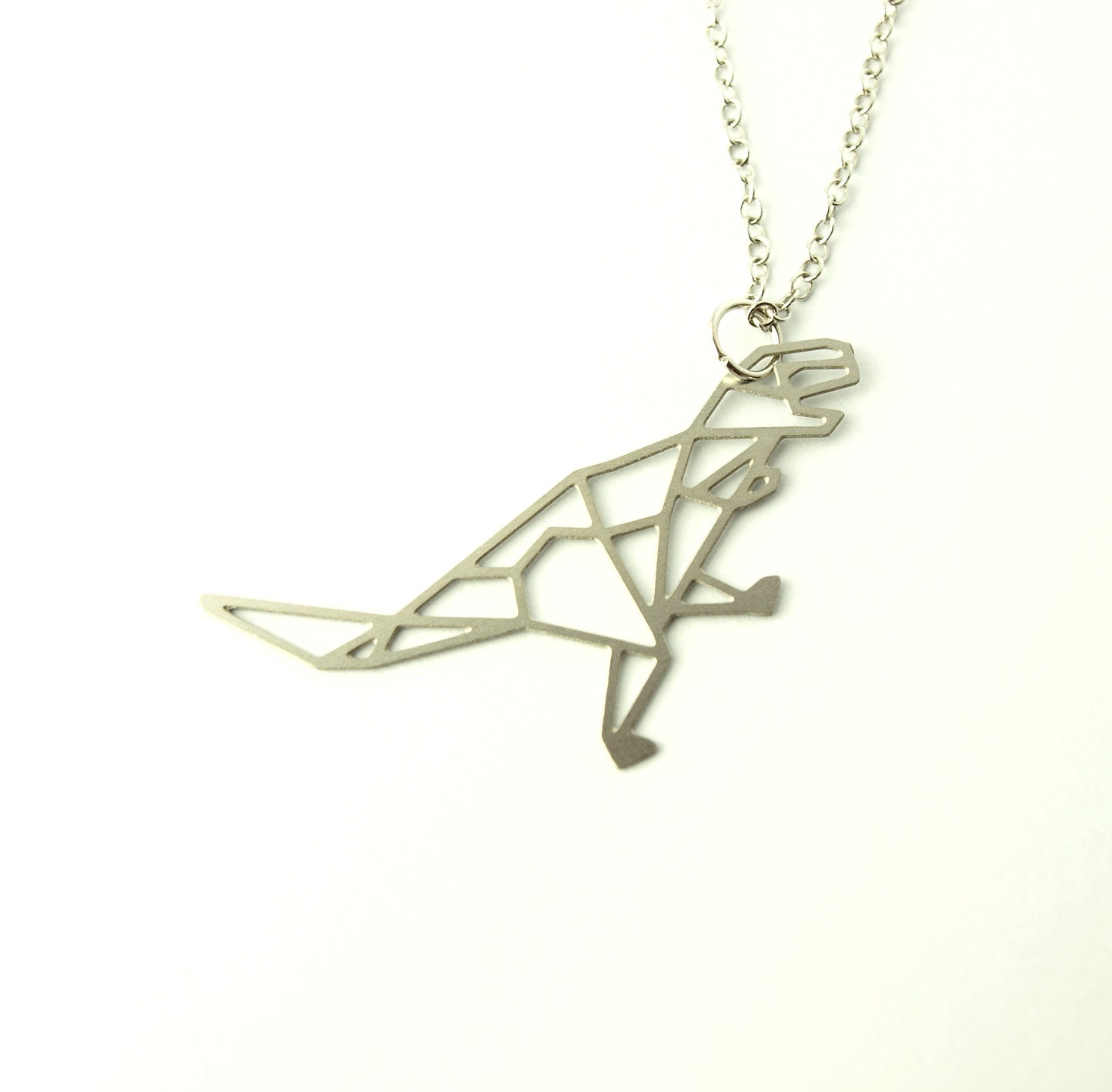 Kette Dinosaurier Dino Tyrannosaurus Rex Anhänger silbern Edelstahl