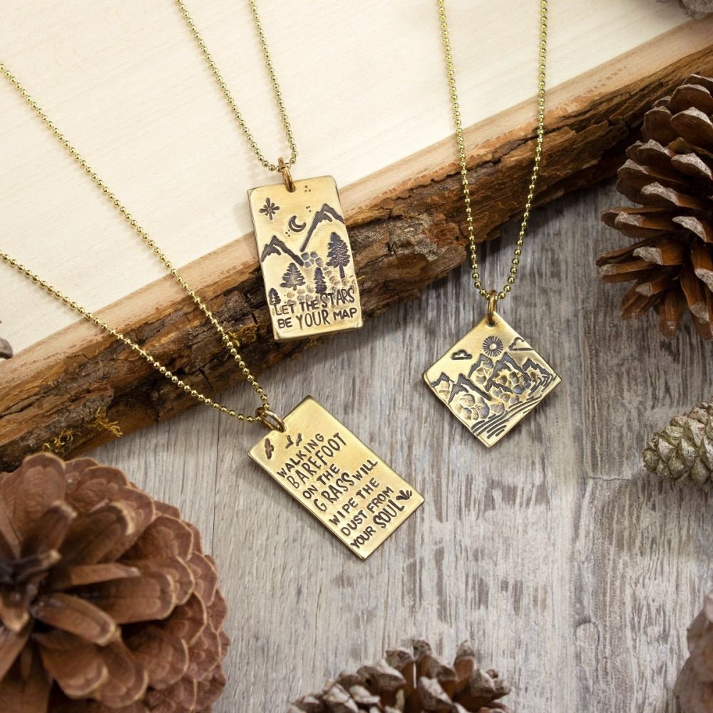 5 Stück Stempel Set Landschaft, Gras, Mond, Stern, Falke, Vögel , Impressart 3 -5 mm