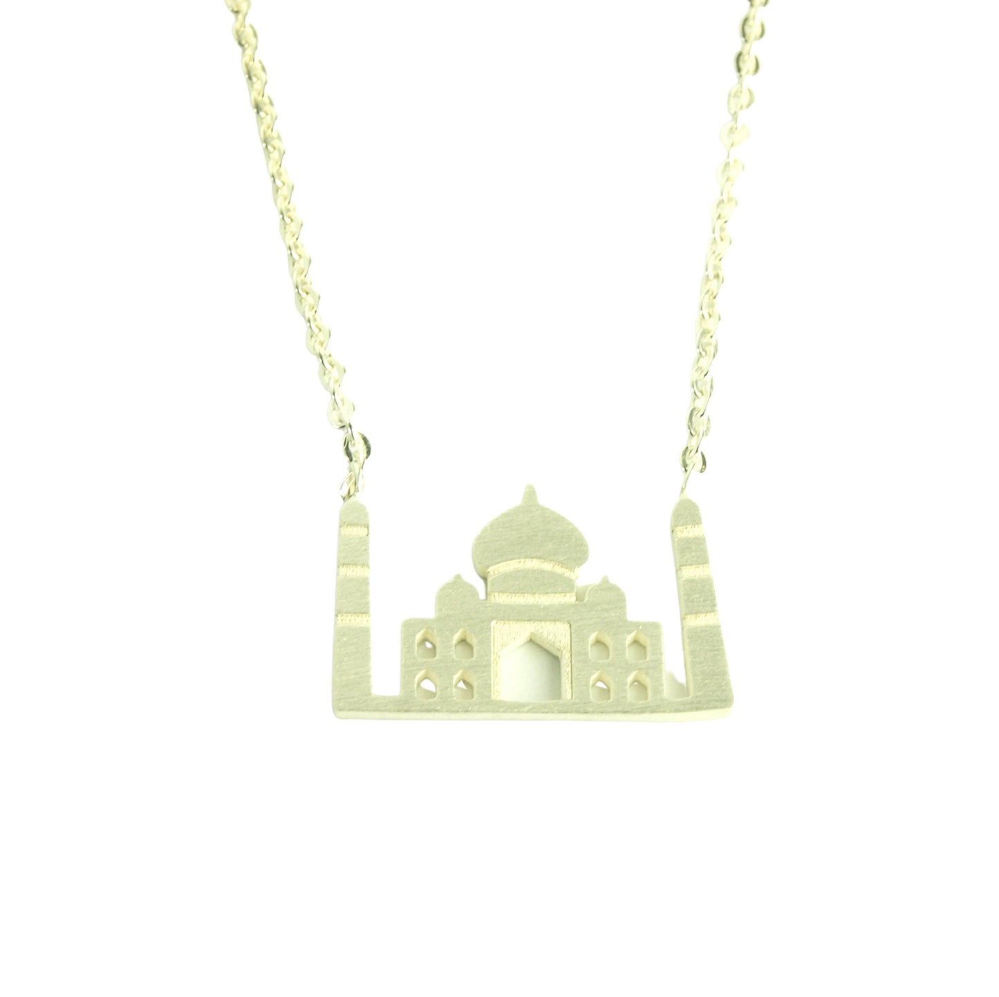 Kette Taj Mahal Indien Tempel Schloss Märchen Anhänger Edelstahl silbern