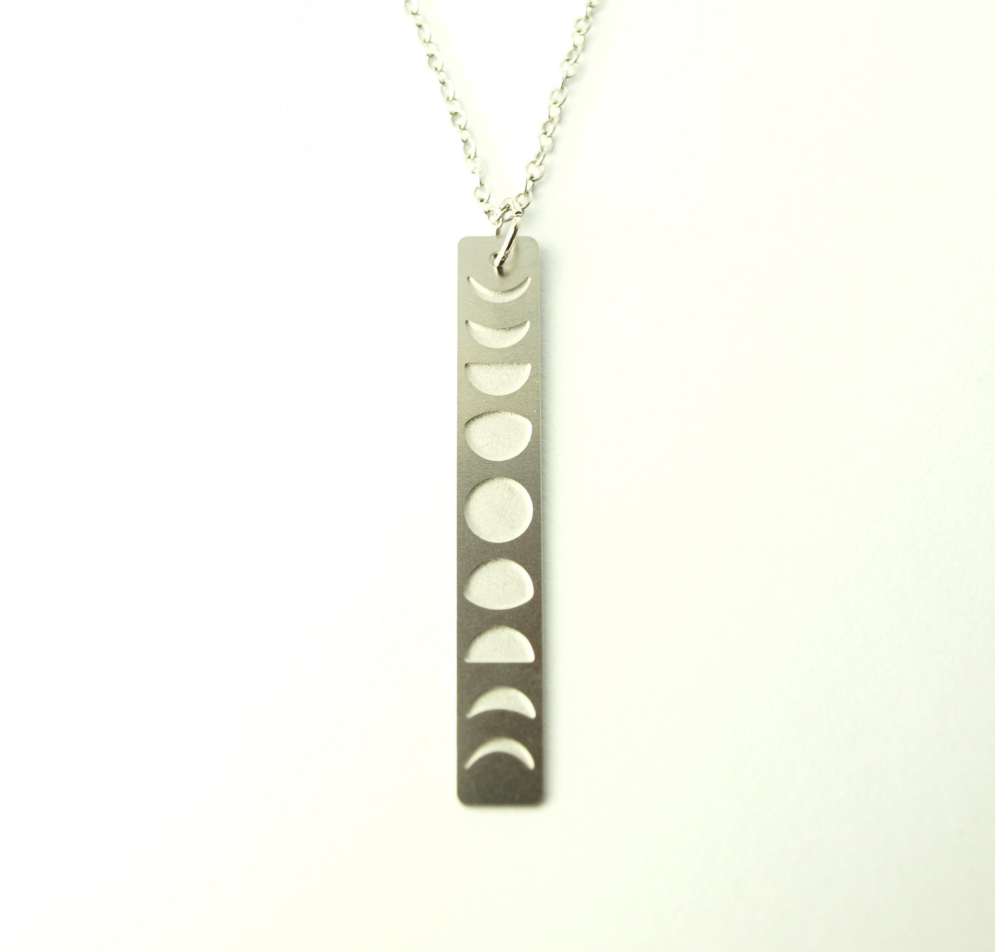 Kette Mond Phasen Nacht Himmel Sichel Edelstahl Anhänger silbern