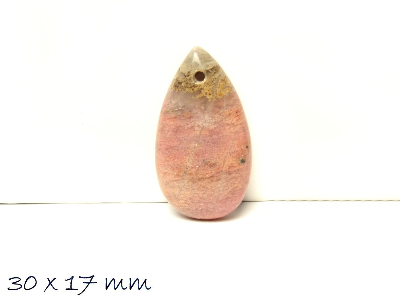1 Stück Tropfen Anhänger Rosenspat, 30 x 17 mm