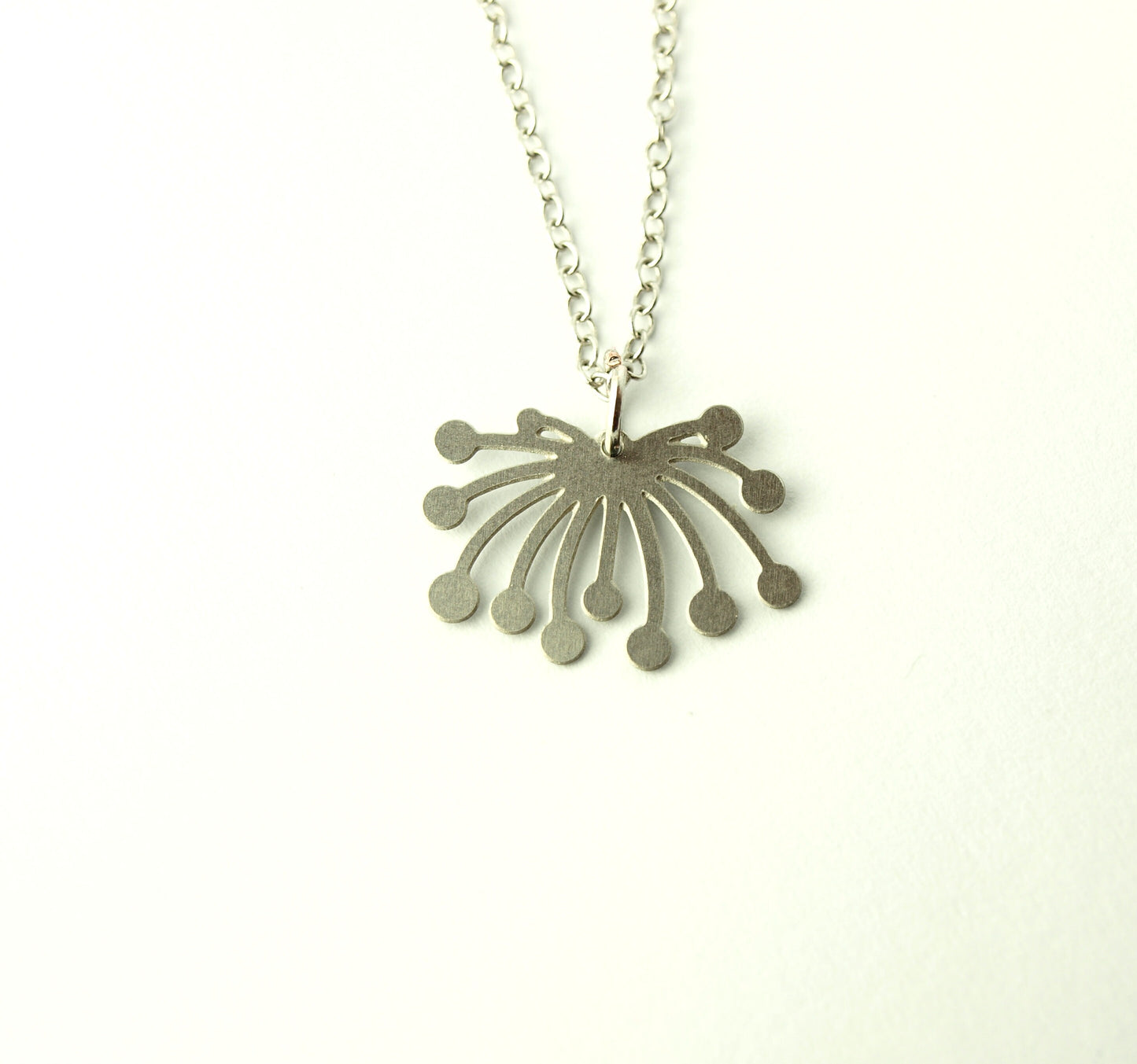 Kette Pusteblume Anhänger Edelstahl silbern Blüte Blume
