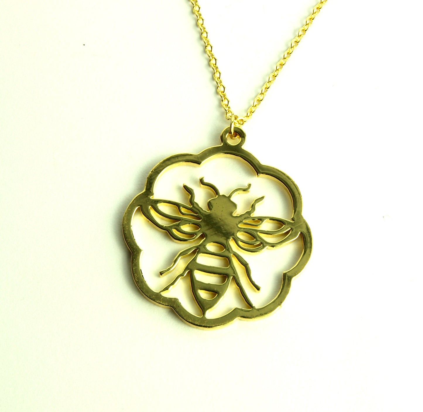 Kette Biene Anhänger golden