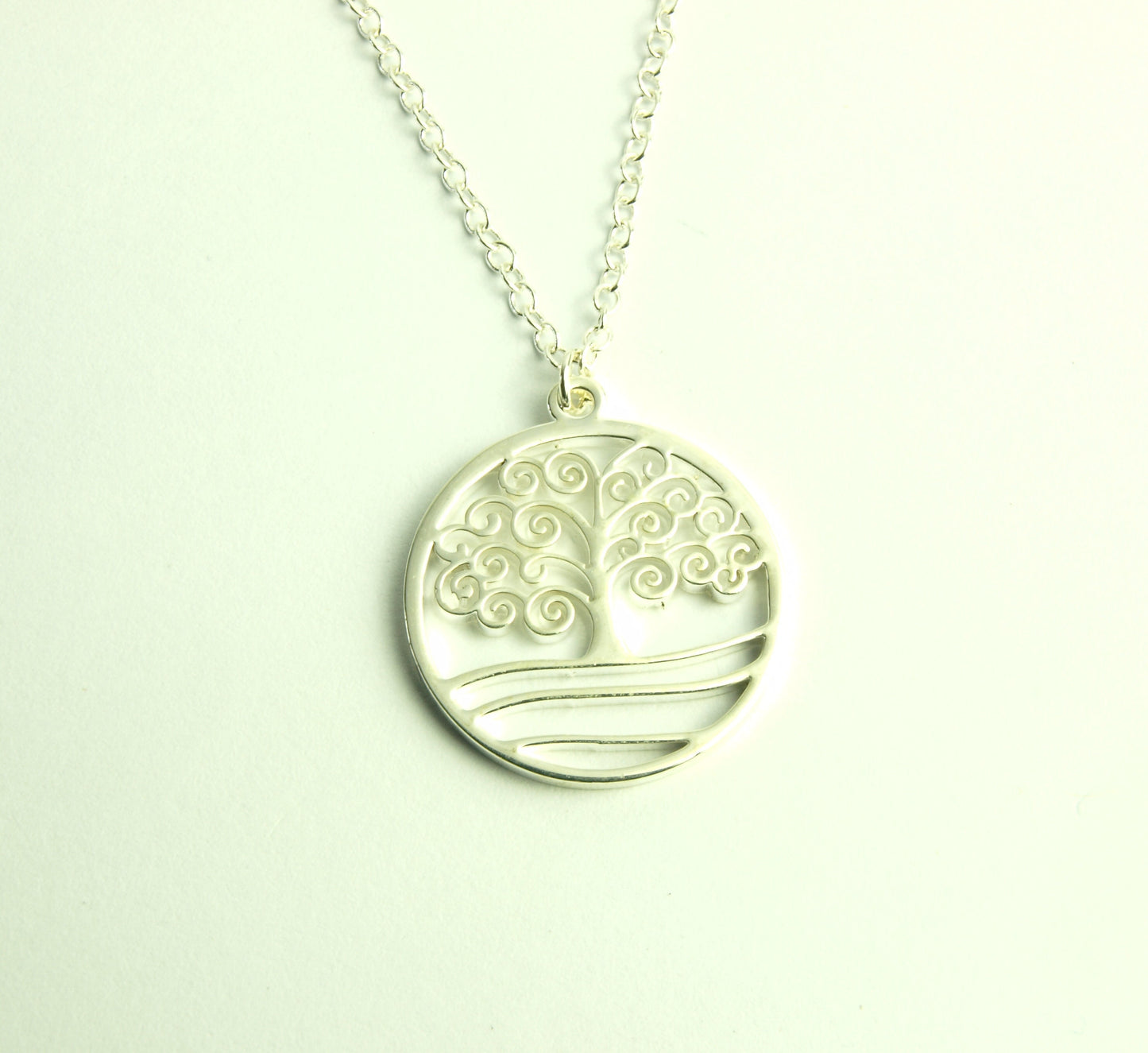 Kette Baum Anhänger silbern Lebensbaum