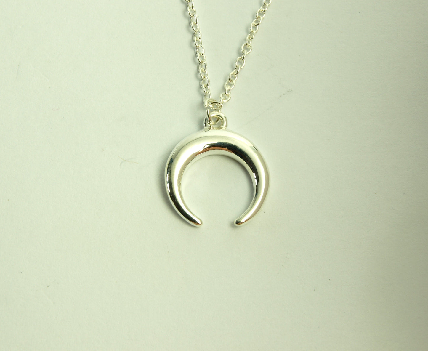 Kette Mond Sichel Himmel Nacht Horn Anhänger silbern