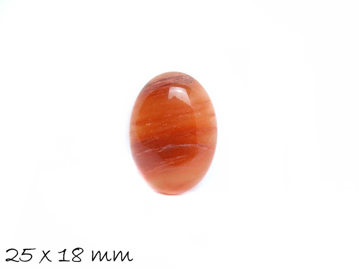 1 Stück ovaler Edelstein-Cabochon, versteinertes Holz, 25 x 18 mm