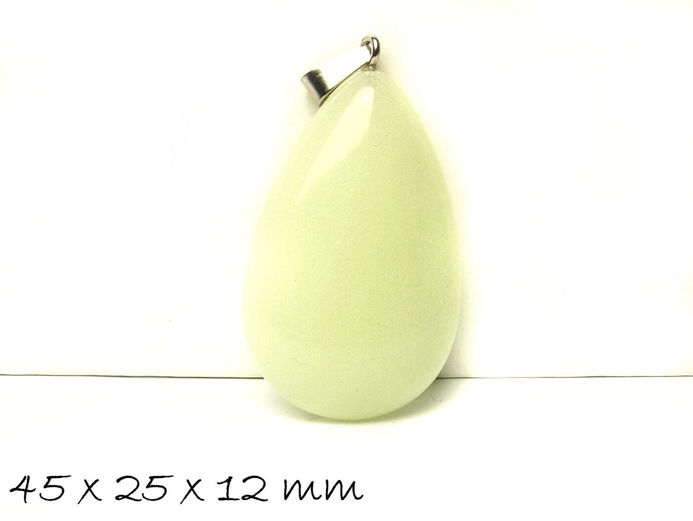 1 Stück Tropfen Anhänger Jade, 45 x 25 x 12 mm