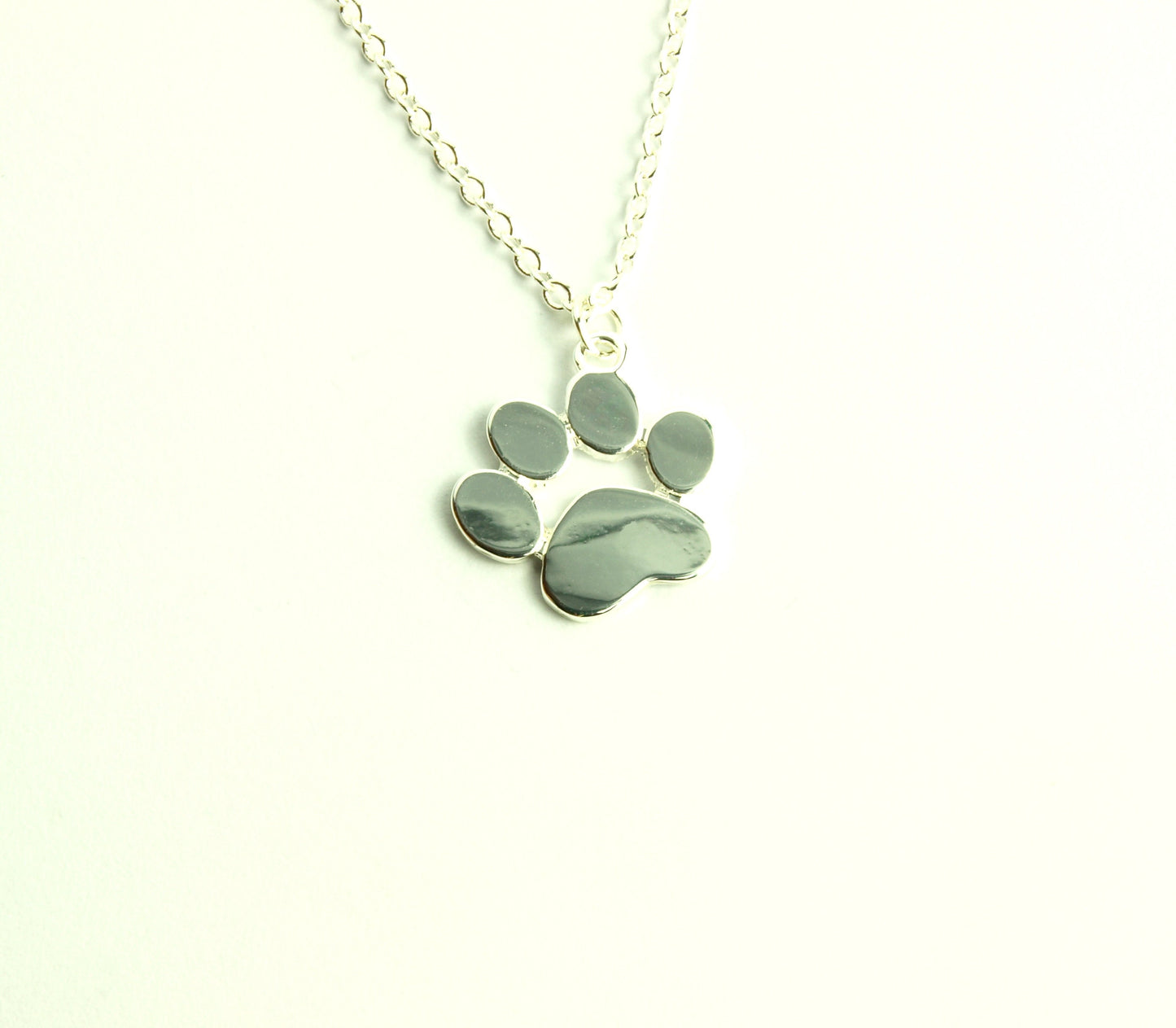 Kette Pfote Abdruck silbern Tatze Hund Wolf Katze