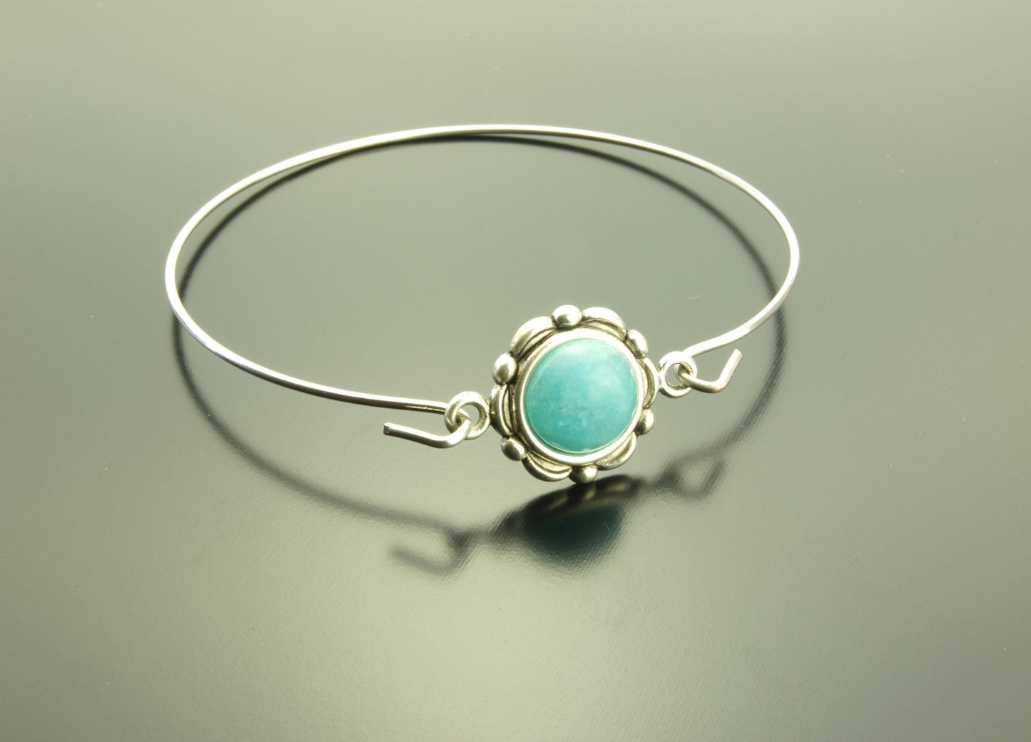Armreif blauer Achat Lapislazuli Aquamarin Türkis Armband Edelstein Cabochon Perle