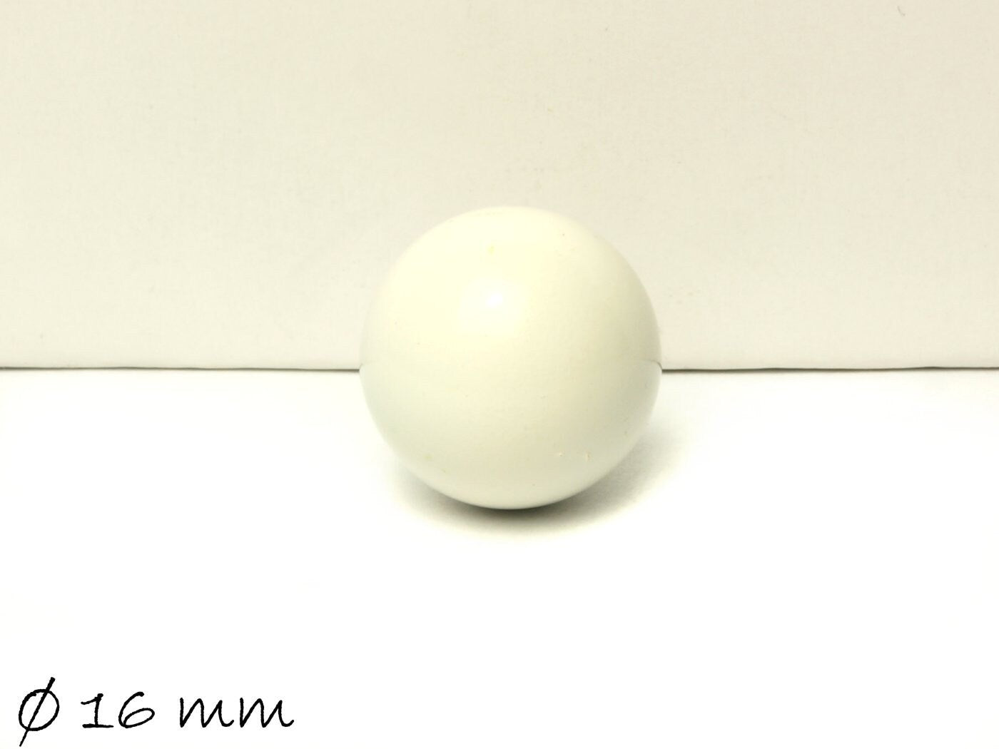 1 Stück Klangkugel, Ø 16 mm, Weiß