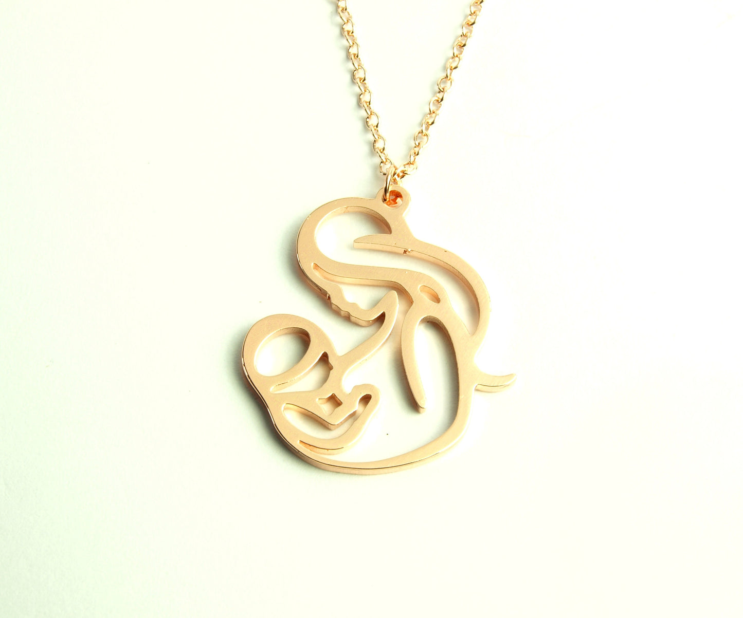 Kette Mutter Kind Baby Familie Geburt Taufe Anhänger rosé golden