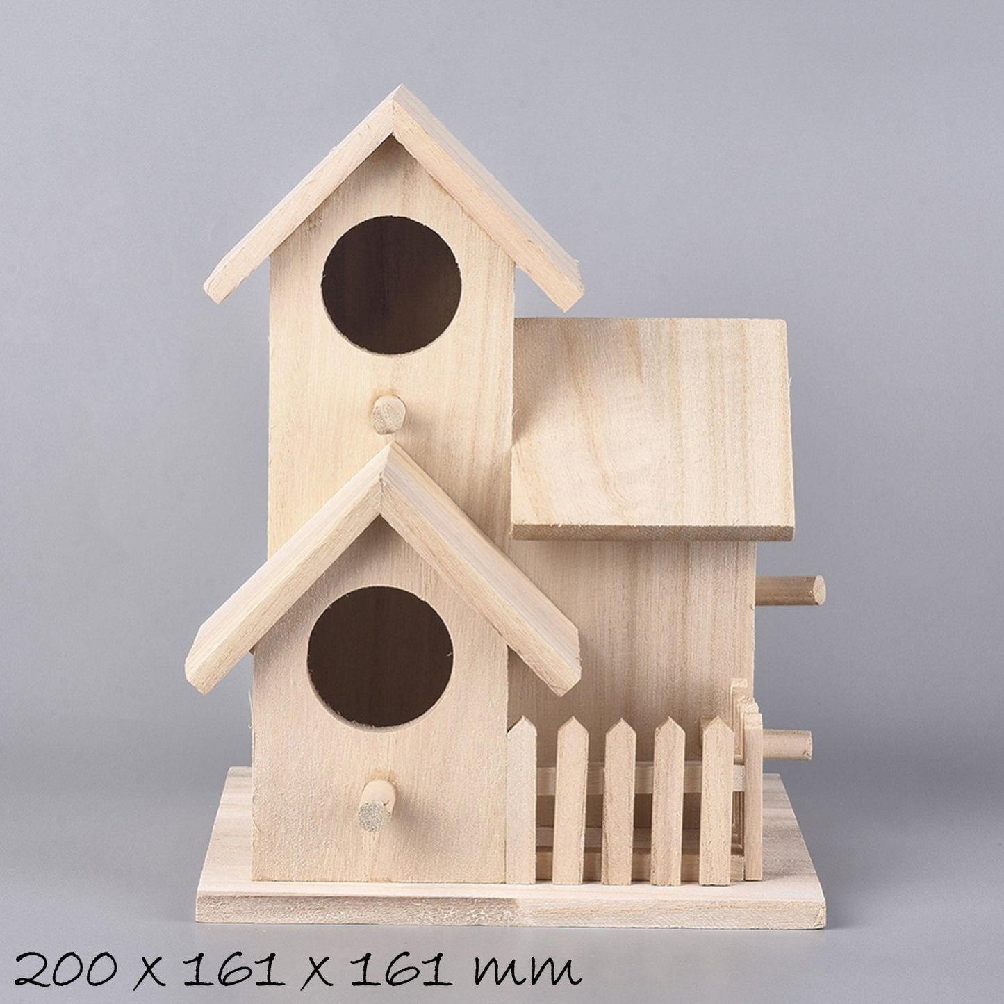 Vogelhäuschen zum Bemalen, natur, 200 x 161 x 161 mm