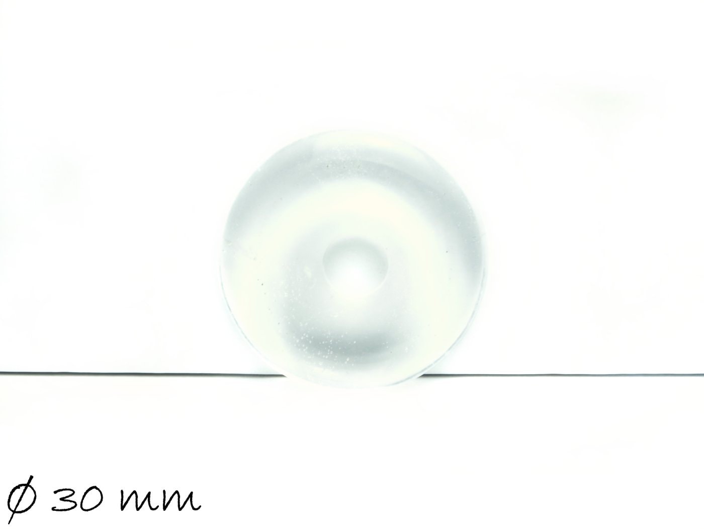 1 Stück Edelstein Donut Anhänger, Kristall Quarz, Ø 30 mm
