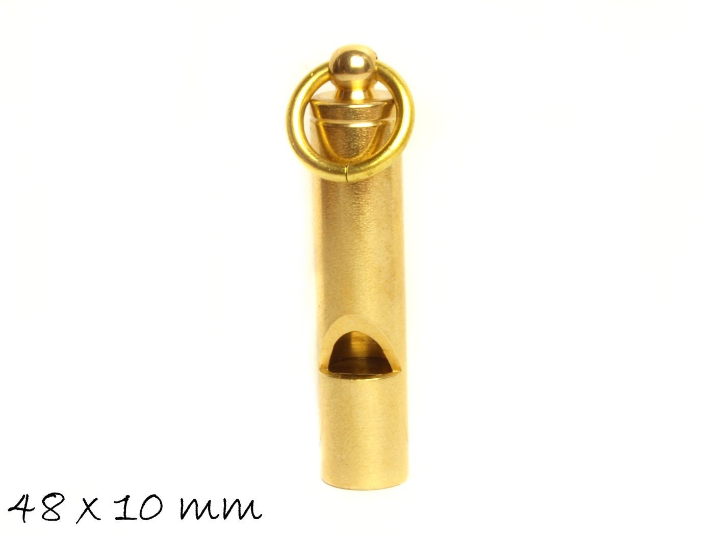 1 Stück Anhänger Messing Pfeife 48 x 10 mm