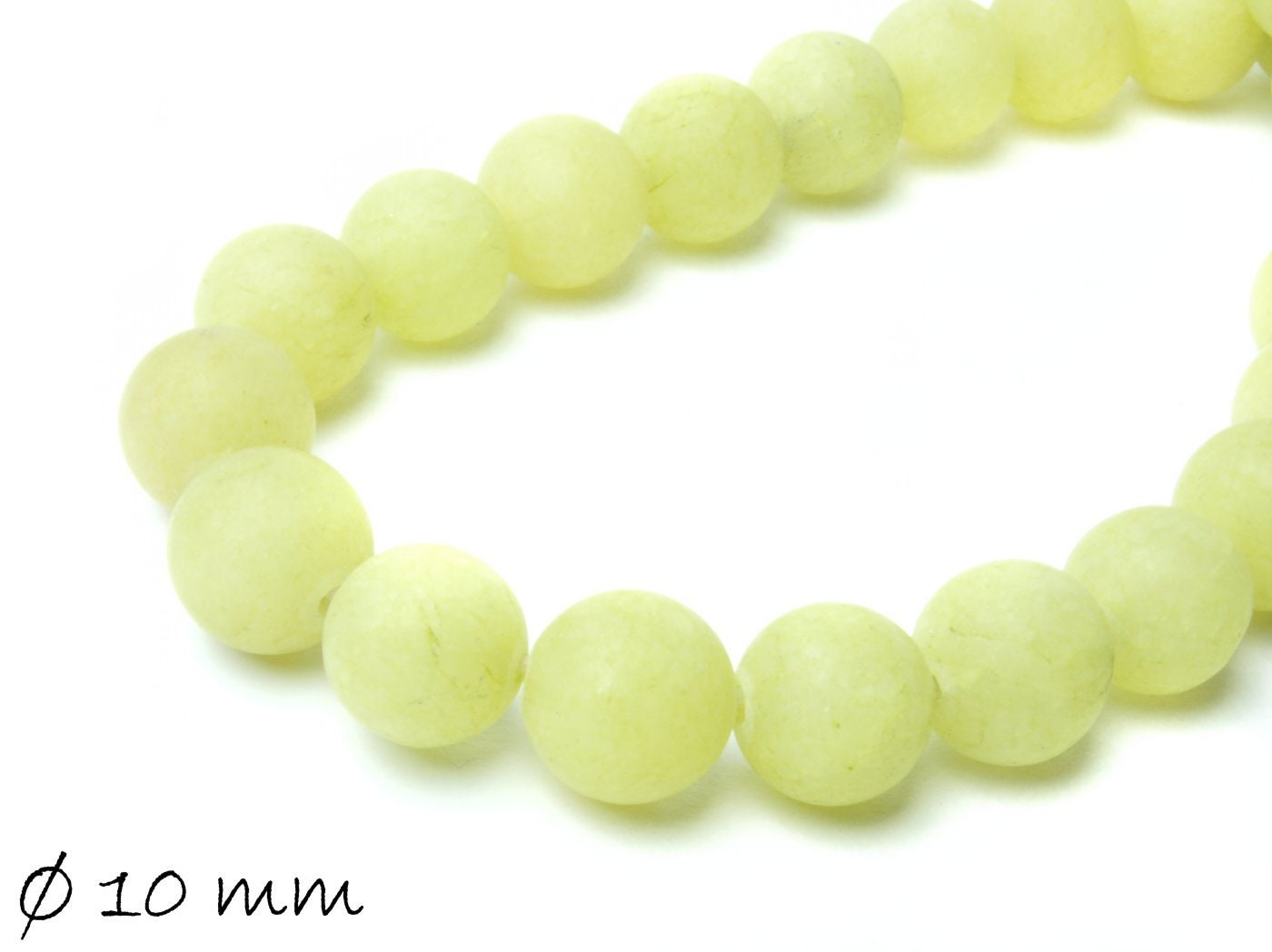 10 Stück gefrostete Malay Jadeperlen, Ø 10 mm, verschiedene Farben 2
