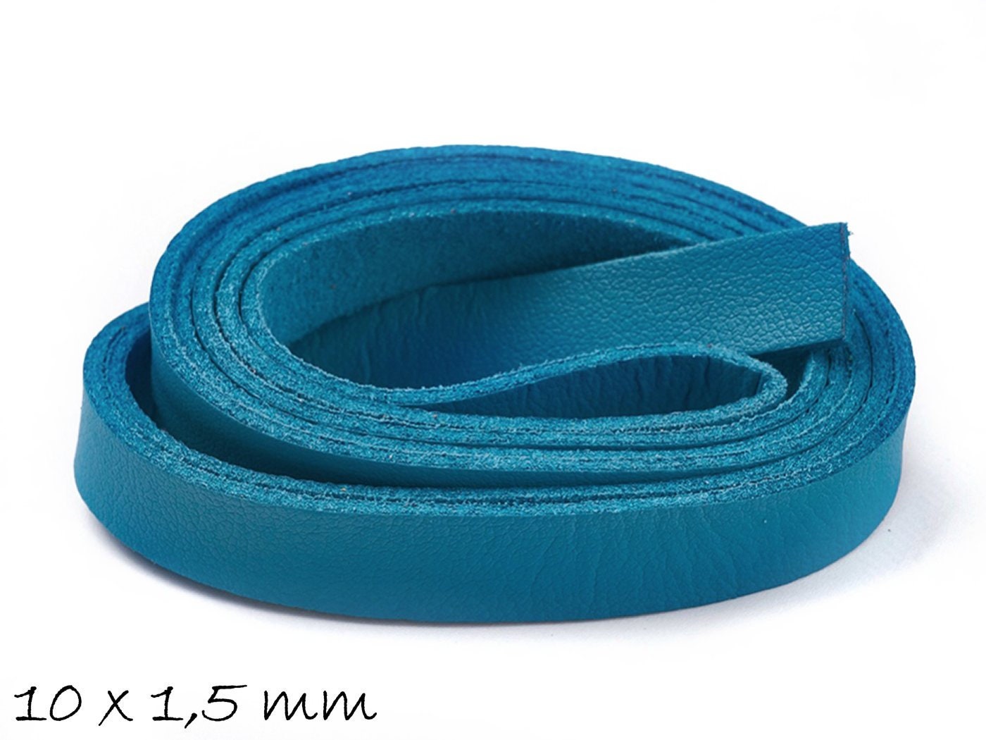 1,00EUR/m - Wildlederimitat 10 x 1,5 mm blau, flach