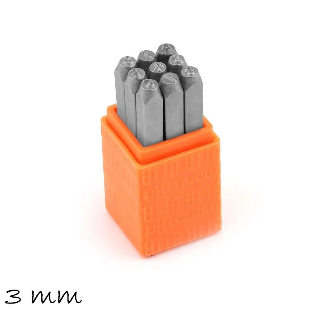 1 Set Zahlen Ziffern Stempel 3 mm Basic (Sans Serif) Impressart