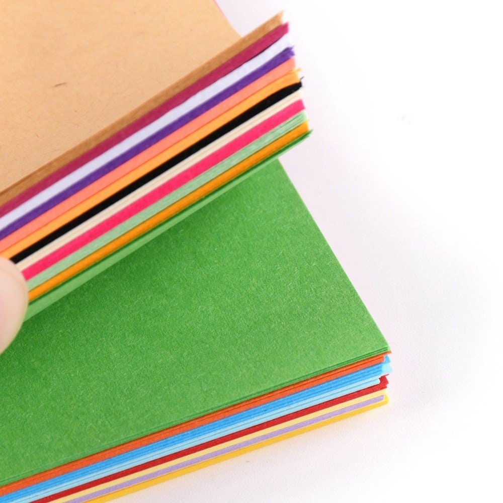 200 Blätter Origami Papier, Faltpapier für Kinder, 20 Farben je Set, 15 x 15 cm