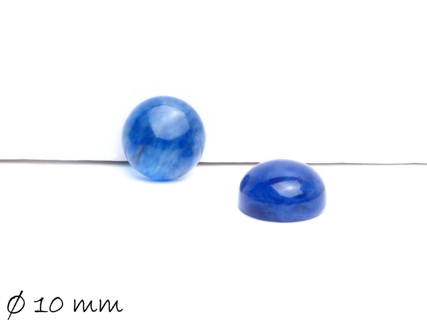 2 Stück Cabochons, Watermelon Stone, 10 mm