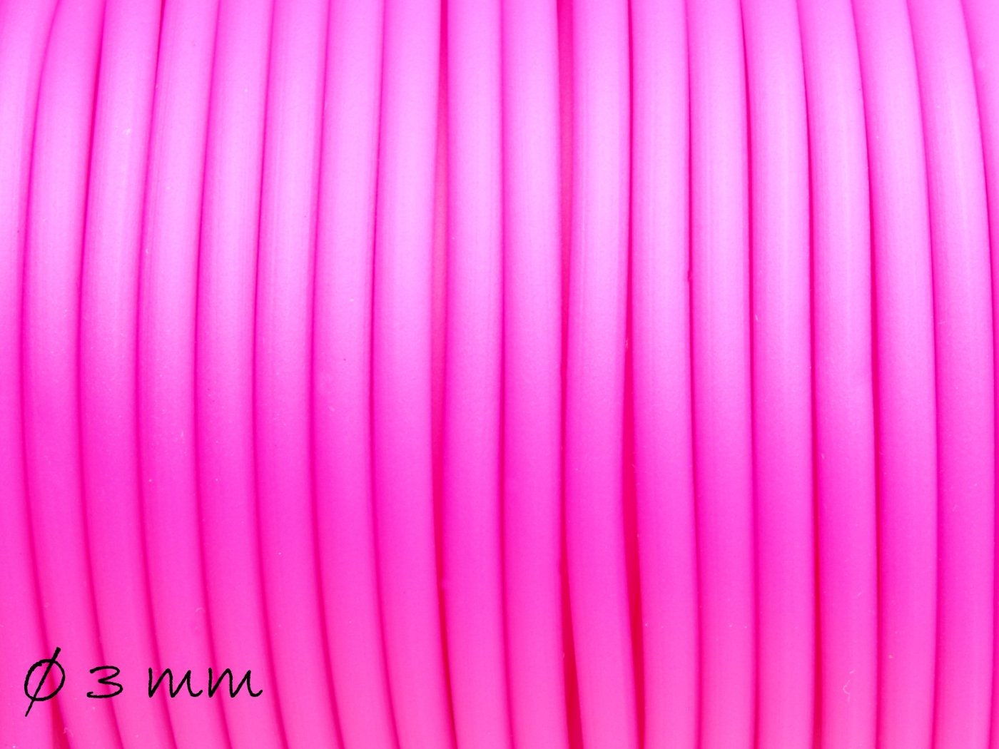 0,56 EUR/m - 5 m PVC-Band, pink, 3 mm, hohl
