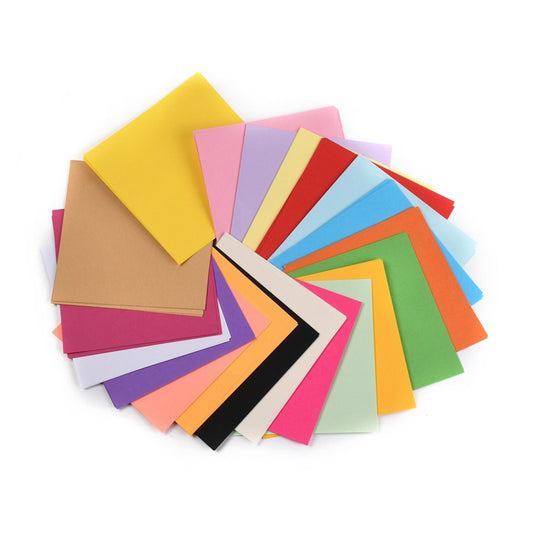 200 Blätter Origami Papier, Faltpapier für Kinder, 20 Farben je Set, 15 x 15 cm