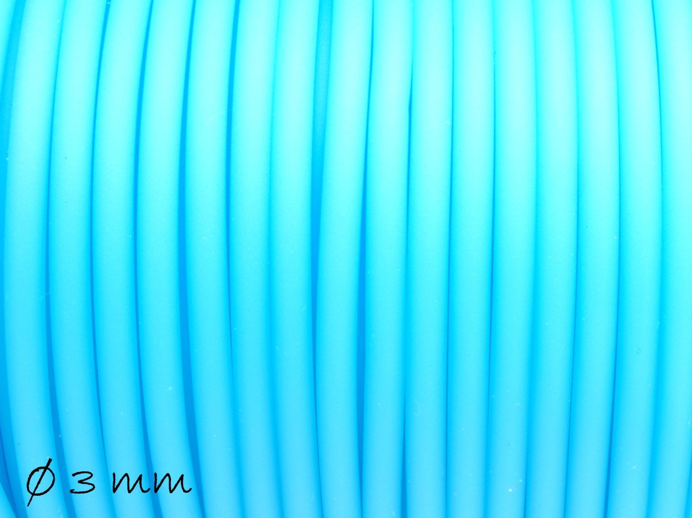 0,56 EUR/m - 5 m PVC-Band, hellblau, 3 mm, hohl