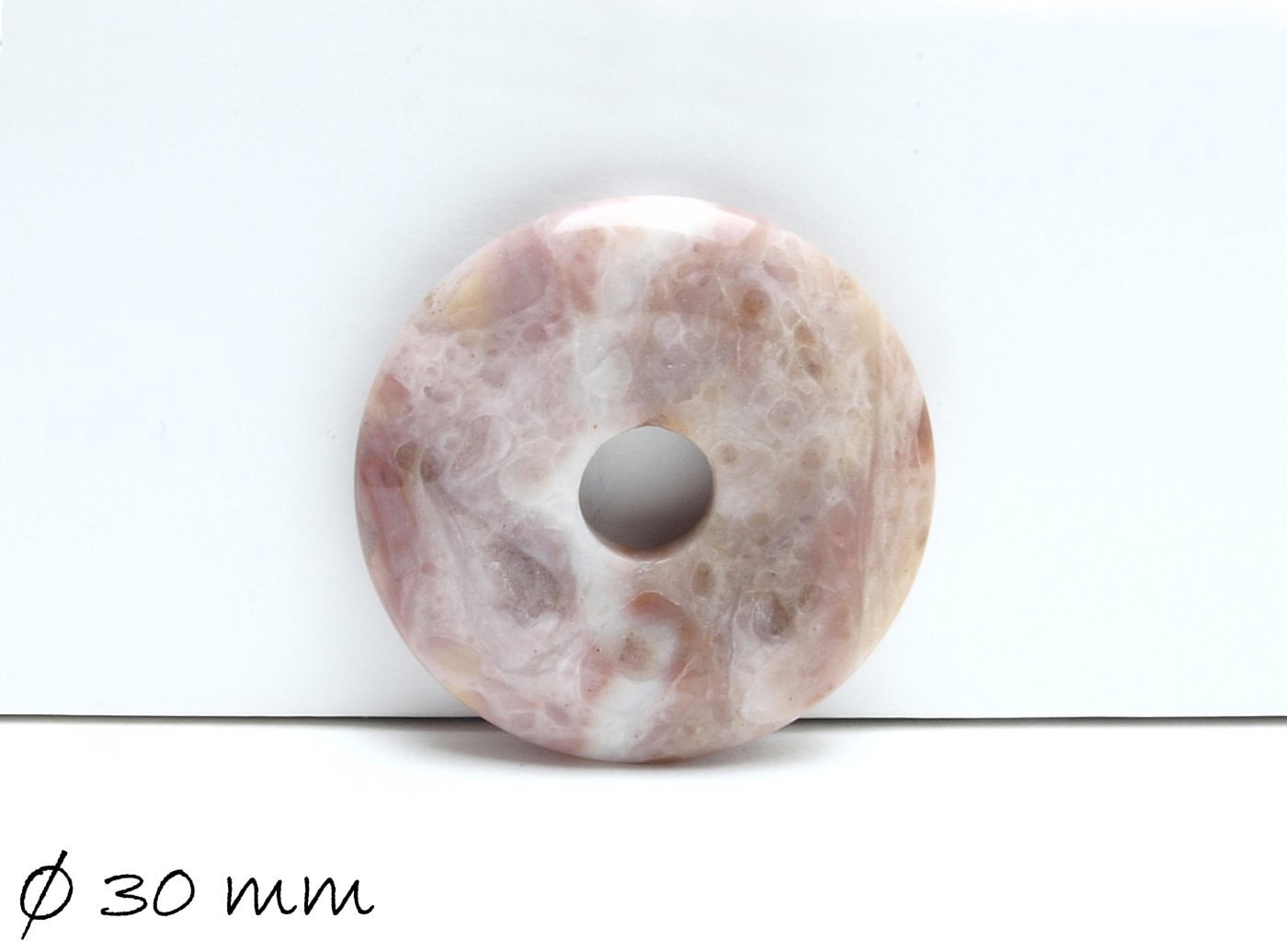 1 Stück Edelstein Donut Anhänger, Jasper Ø 30 mm