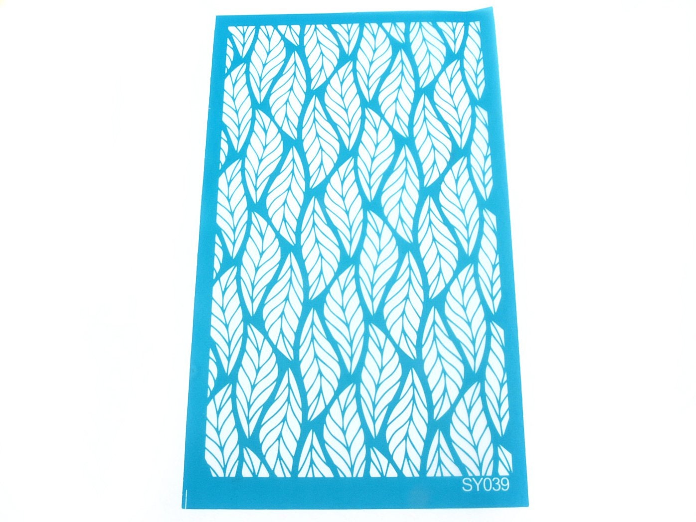 Siebdruckschablone, Wiederverwendbare Siebdruckschablone für Polymer Clay, Blätter